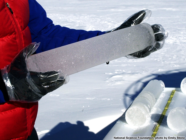 Ice core from Antarctica