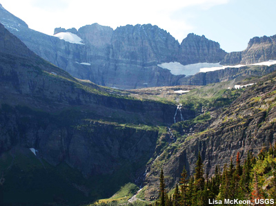 Photo of Grinnell Glacier in 2008, Glacier National Park
